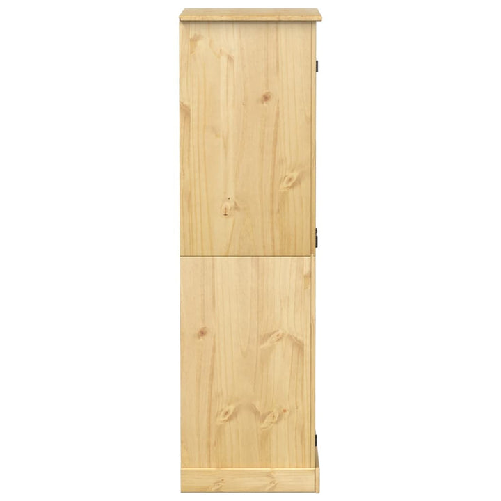 Garde-Robe Corona 76X50X170 Cm Bois De Pin Massif Bleu Foncé