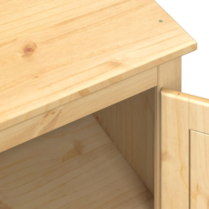 Garde-Robe Corona 76X50X170 Cm Bois De Pin Massif Bleu Foncé