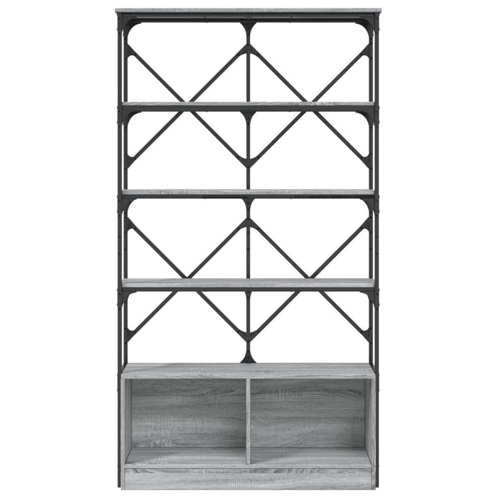 Bibliothèque 100X26X180 Cm Bois Ingénierie Et Métal