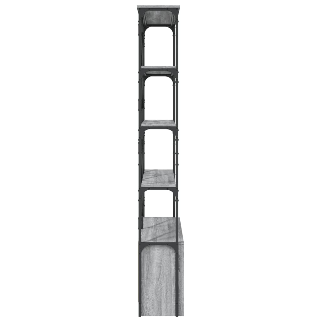 Bibliothèque 100X26X180 Cm Bois Ingénierie Et Métal