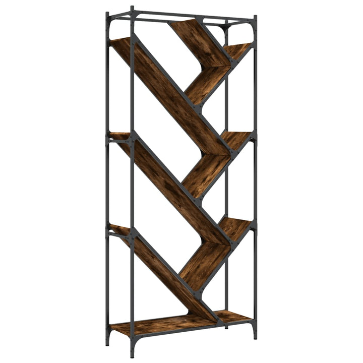 Bibliothèque 79X30X180 Cm Bois D'ingénierie Et Métal