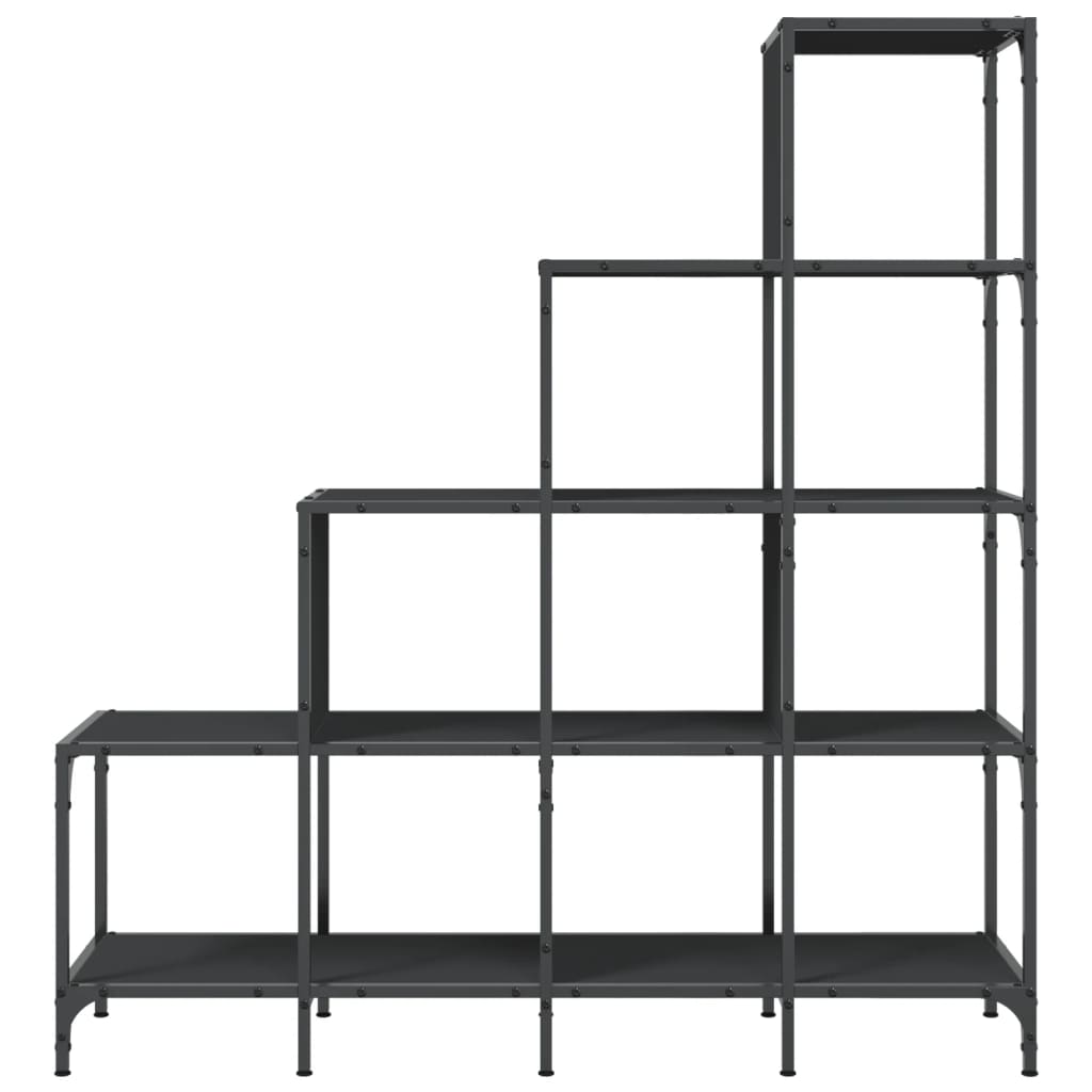 Bibliothèque 122X30X Bois D'ingénierie Et Métal Noir