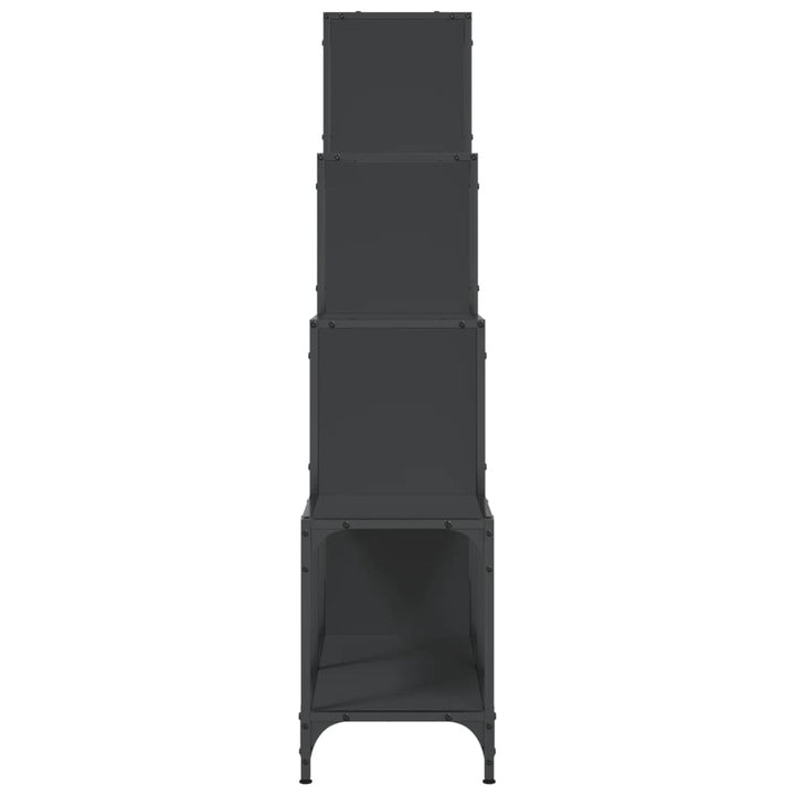 Bibliothèque 122X30X Bois D'ingénierie Et Métal Noir