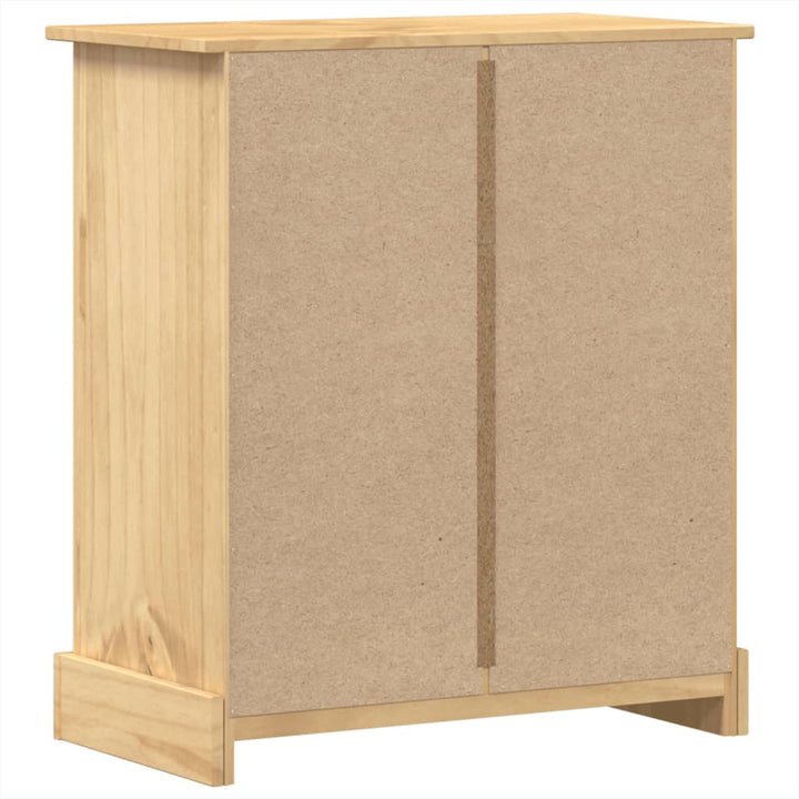 Commode Corona 80X43X91 Cm Bois Massif De Pin Marron