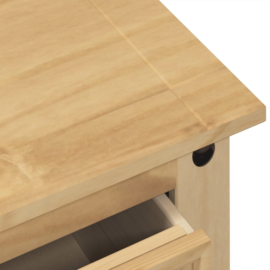 Commode Corona 80X43X91 Cm Bois Massif De Pin Marron