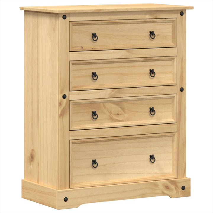 Commode Corona 92X48X120 Cm Bois Massif De Pin