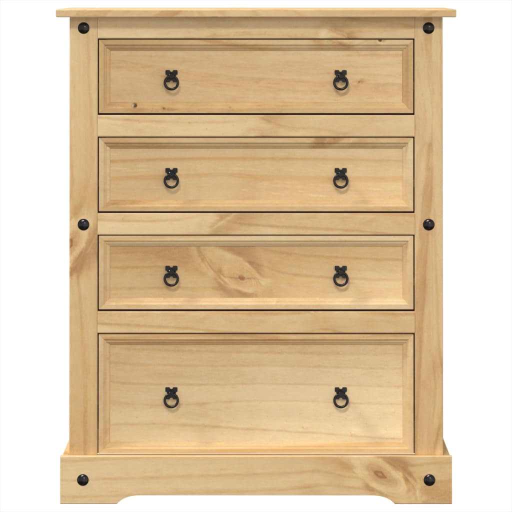 Commode Corona 92X48X120 Cm Bois Massif De Pin