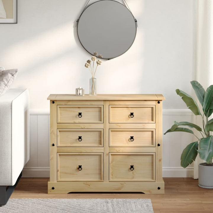 Commode Corona 110X43X91 Cm Bois Massif De Pin