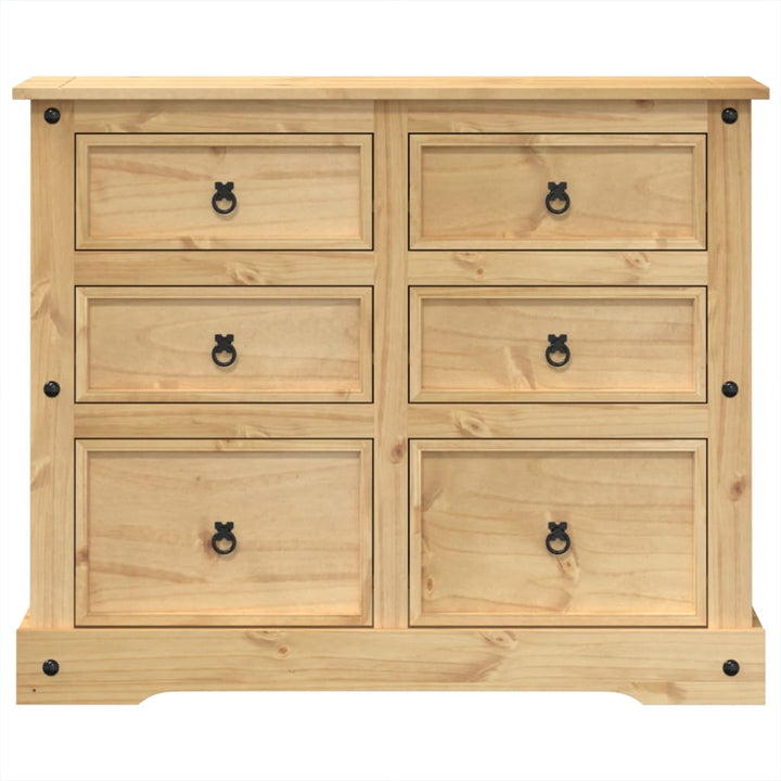 Commode Corona 110X43X91 Cm Bois Massif De Pin