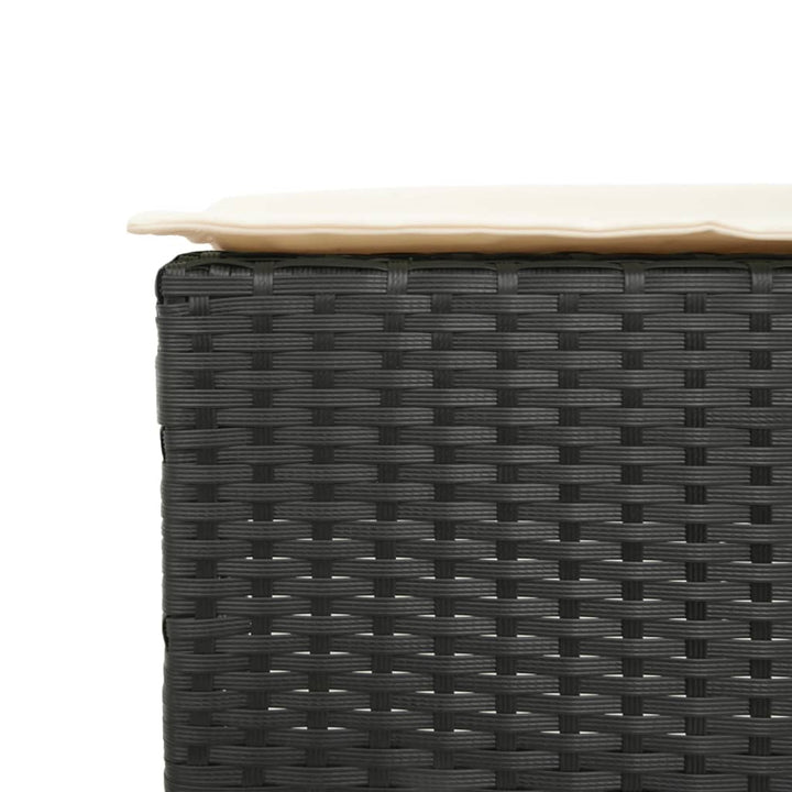 Ensemble De Bar De Jardin 7 Pcs Avec Coussins Poly Rotin