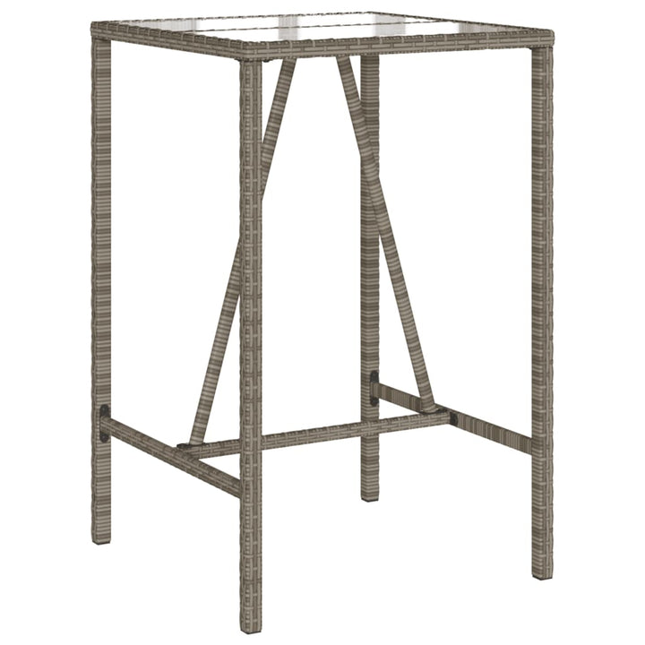 Ensemble De Bar De Jardin 3 Pcs Et Coussins Résine Tressée