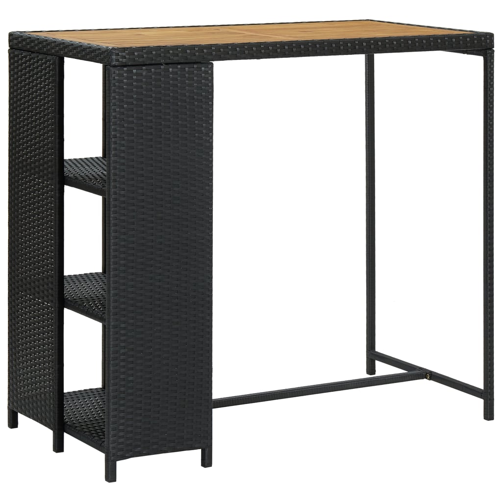 Ensemble De Bar De Jardin 5 Pcs Avec Coussins Poly Rotin