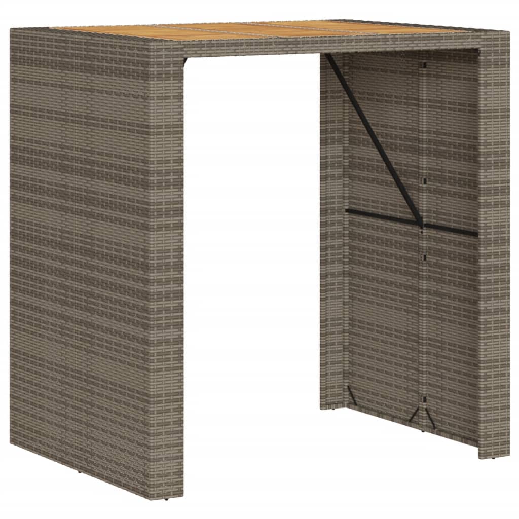 Ensemble De Bar De Jardin 5 Pcs Avec Coussins Poly Rotin