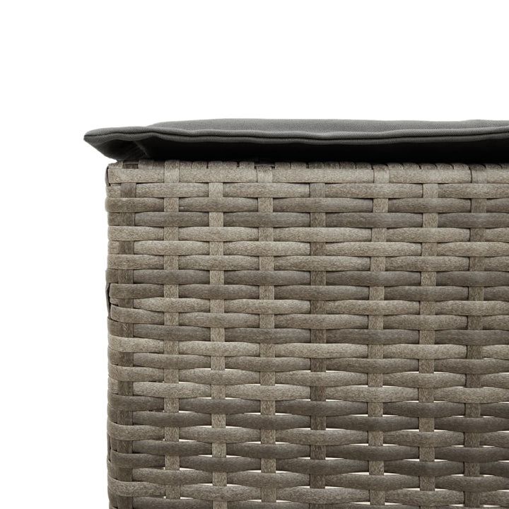 Ensemble De Bar De Jardin 5 Pcs Avec Coussins Poly Rotin