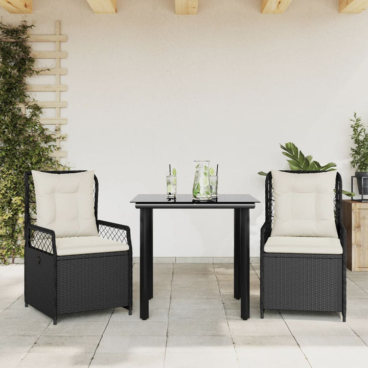 Ensemble À Manger De Jardin 5 Pcs Coussins Résine Tressée