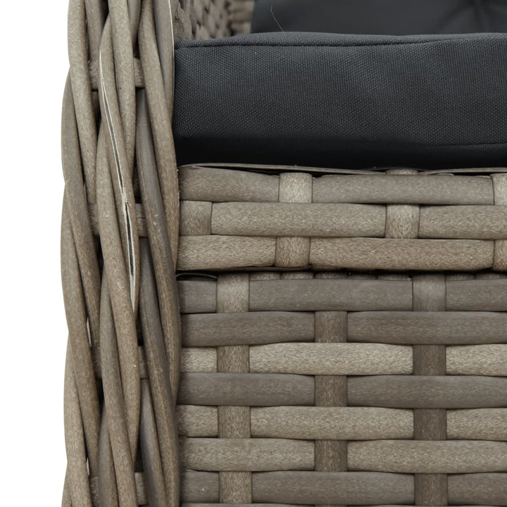 Ensemble À Manger De Jardin 5 Pcs Coussins Résine Tressée