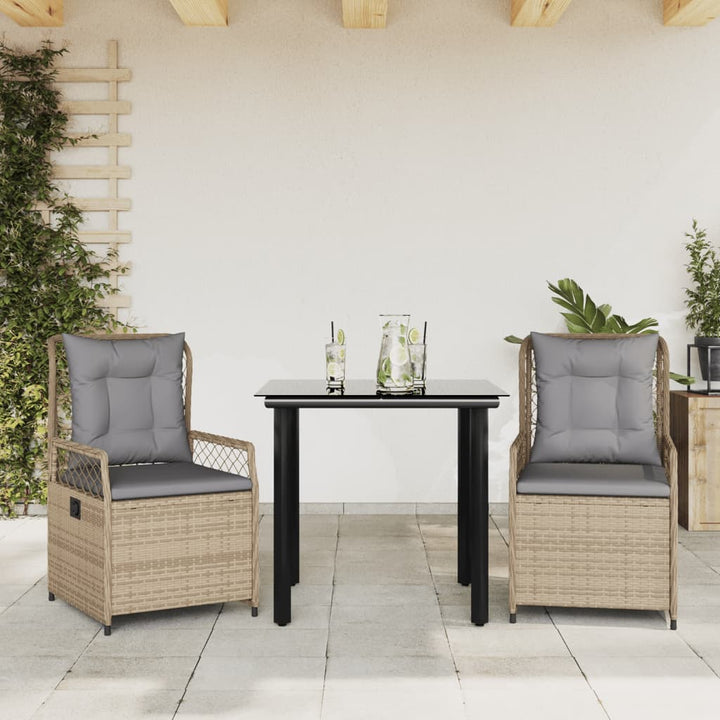 Ensemble À Manger De Jardin 5 Pcs Coussins Résine Tressée
