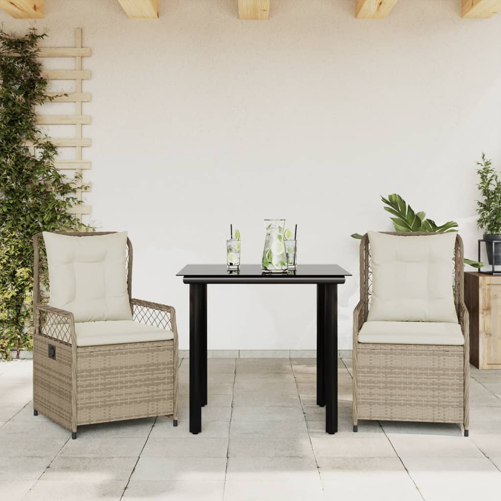 Ensemble À Manger De Jardin 5 Pcs Coussins Résine Tressée