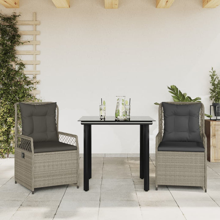 Ensemble À Manger De Jardin 5 Pcs Coussins Résine Tressée