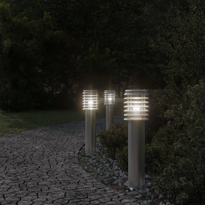 Lampadaire D'extérieur É 60 Cm Acier Inoxydable Argent