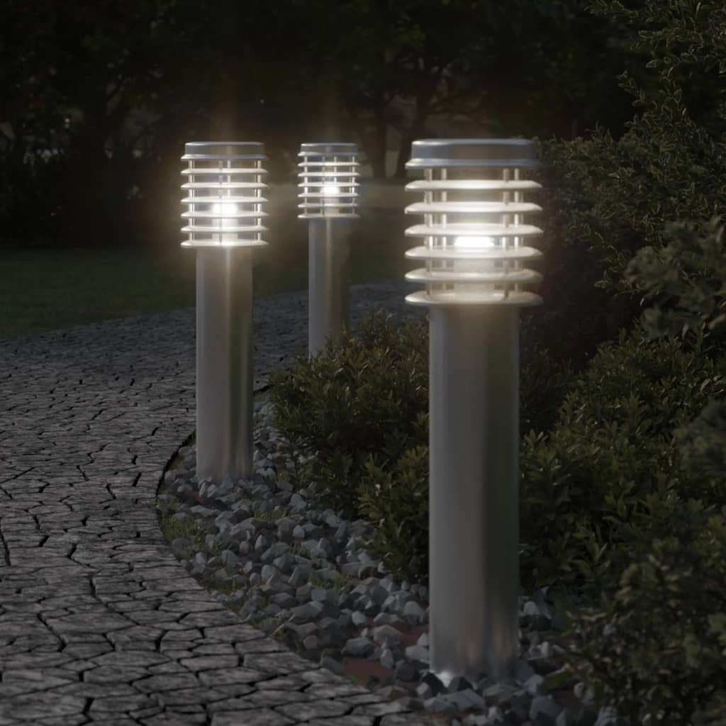 Lampadaire D'extérieur É 60 Cm Acier Inoxydable Argent