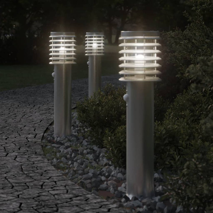 Lampadaire D'extérieur É 60 Cm Acier Inoxydable Argent