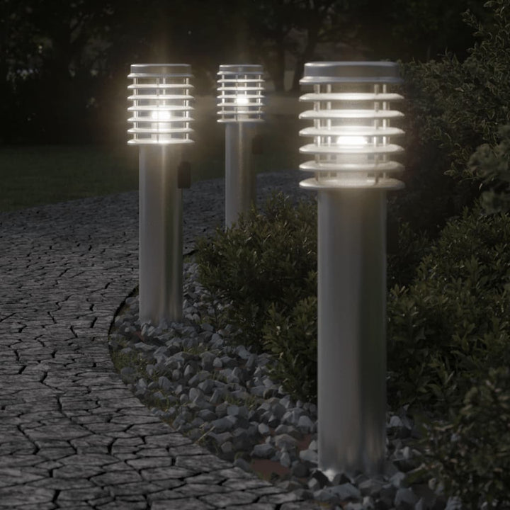 Lampadaire D'extérieur É 60 Cm Acier Inoxydable Argent
