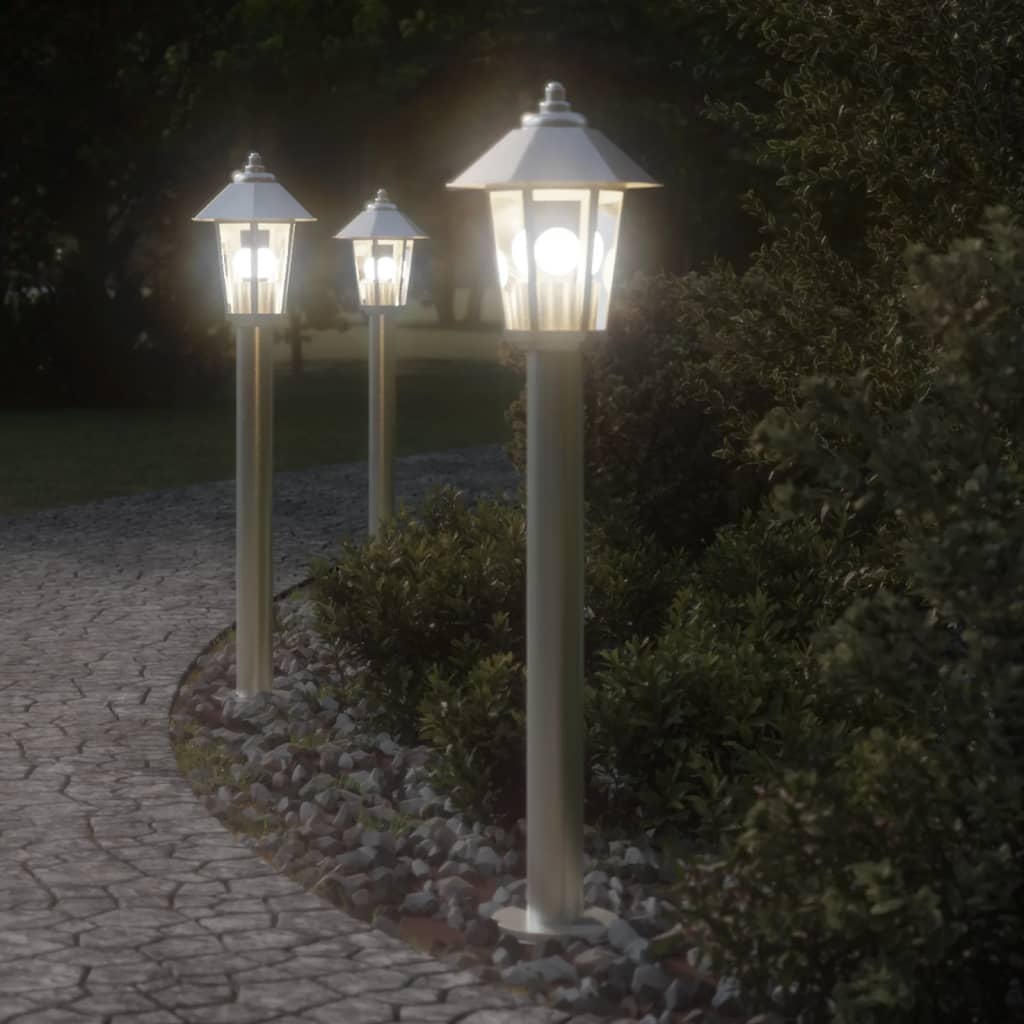 Lampadaire D'extérieur É Acier Inoxydable Argent