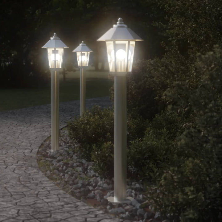 Lampadaire D'extérieur É Acier Inoxydable Argent