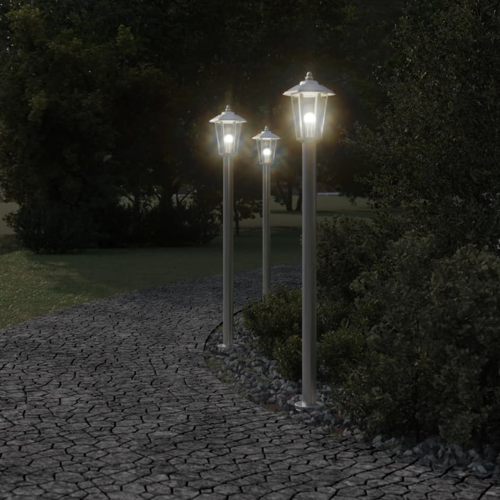 Lampadaire D'extérieur É Acier Inoxydable Argent
