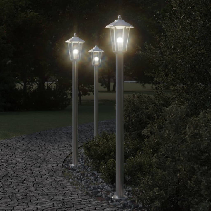 Lampadaire D'extérieur É Acier Inoxydable Argent