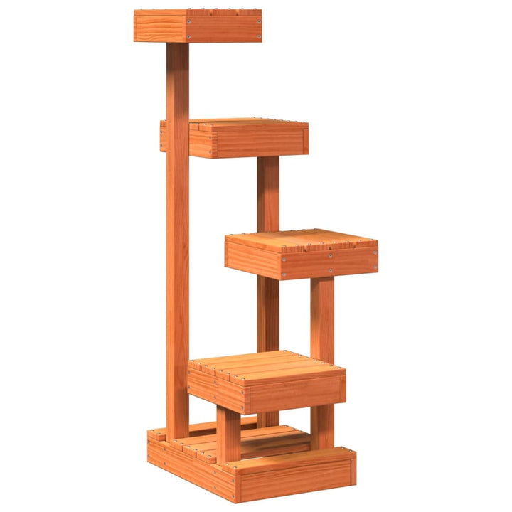 Arbre À Chat Cire Marron 45,5X49X103 Cm Bois De Pin Massif