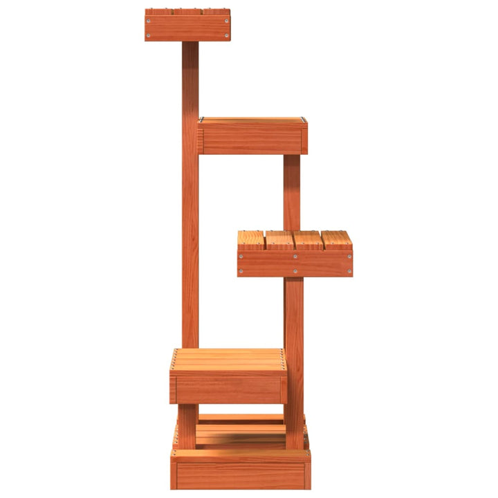 Arbre À Chat Cire Marron 45,5X49X103 Cm Bois De Pin Massif
