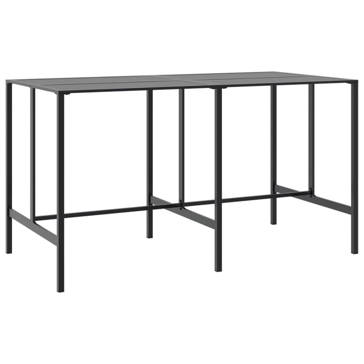 Ensemble De Bar De Jardin 9 Pcs Noir Acier Enduit De Poudre