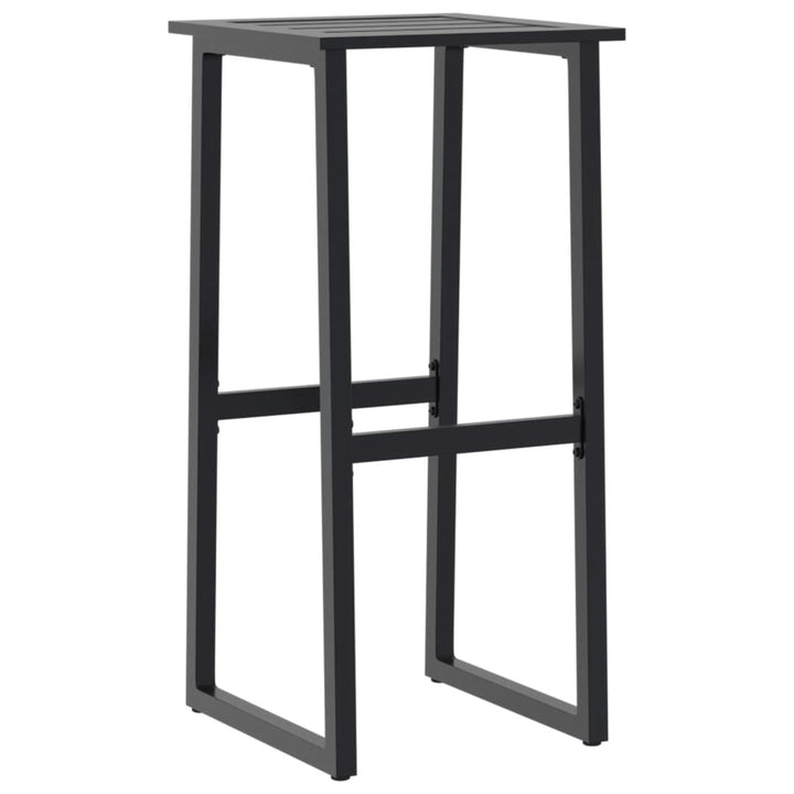 Ensemble De Bar De Jardin 9 Pcs Noir Acier Enduit De Poudre