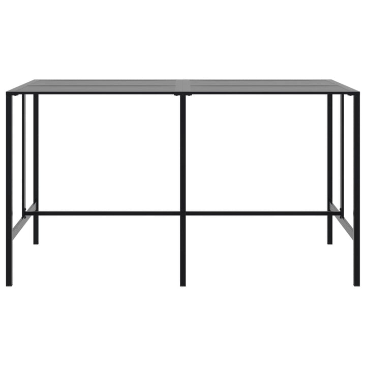 Ensemble De Bar De Jardin 9 Pcs Noir Acier Enduit De Poudre