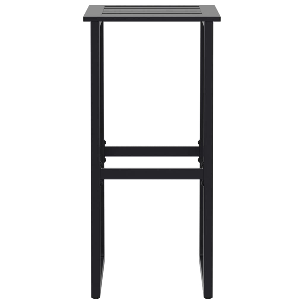 Ensemble De Bar De Jardin 9 Pcs Noir Acier Enduit De Poudre