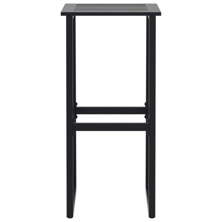 Ensemble De Bar De Jardin 9 Pcs Noir Acier Enduit De Poudre