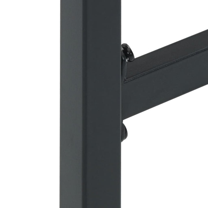 Ensemble De Bar De Jardin 9 Pcs Noir Acier Enduit De Poudre