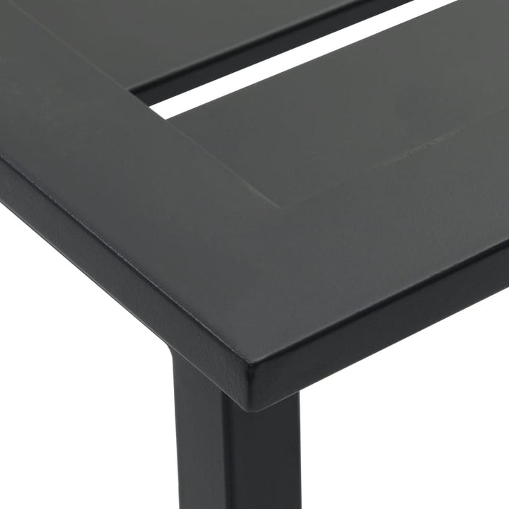 Ensemble De Bar De Jardin 9 Pcs Noir Acier Enduit De Poudre