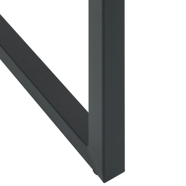 Ensemble De Bar De Jardin 9 Pcs Noir Acier Enduit De Poudre
