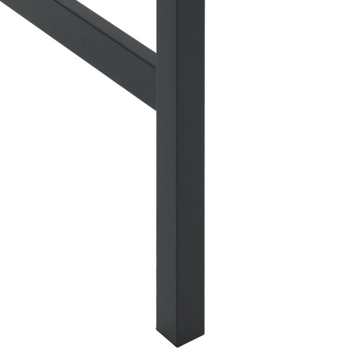 Ensemble De Bar De Jardin 9 Pcs Noir Acier Enduit De Poudre