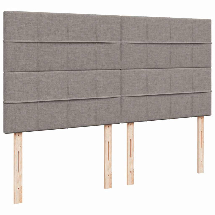 Sommier À Lattes De Lit Avec Matelas Tissu Taupe