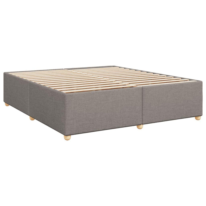Sommier À Lattes De Lit Avec Matelas Tissu Taupe
