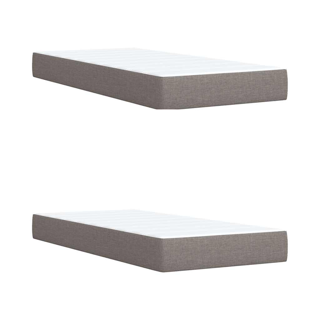 Sommier À Lattes De Lit Avec Matelas Tissu Taupe