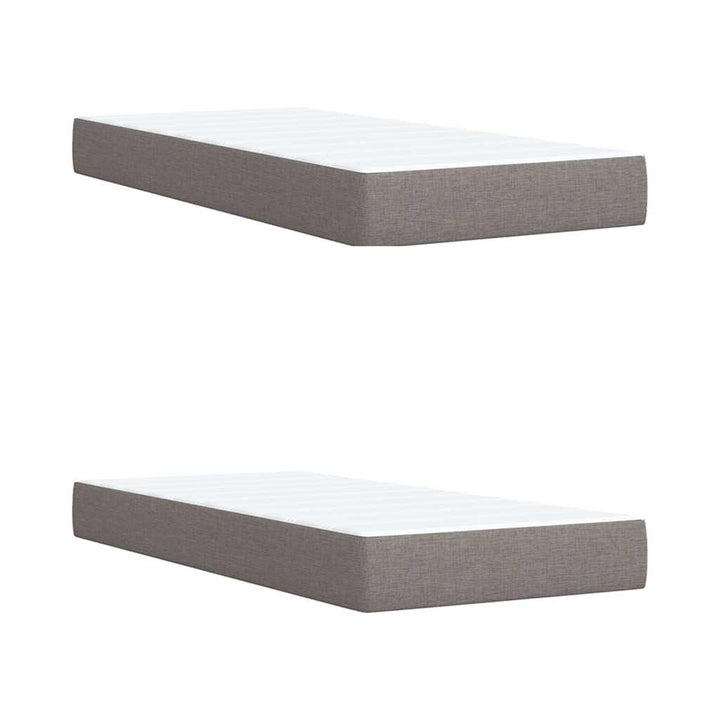 Sommier À Lattes De Lit Avec Matelas Tissu Taupe