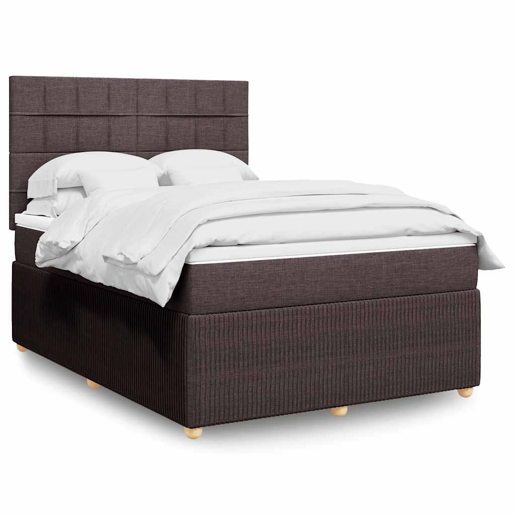 Sommier À Lattes De Lit Avec Matelas Marron Foncé