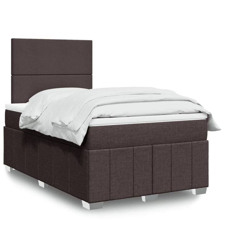 Sommier À Lattes De Lit Avec Matelas Marron Foncé