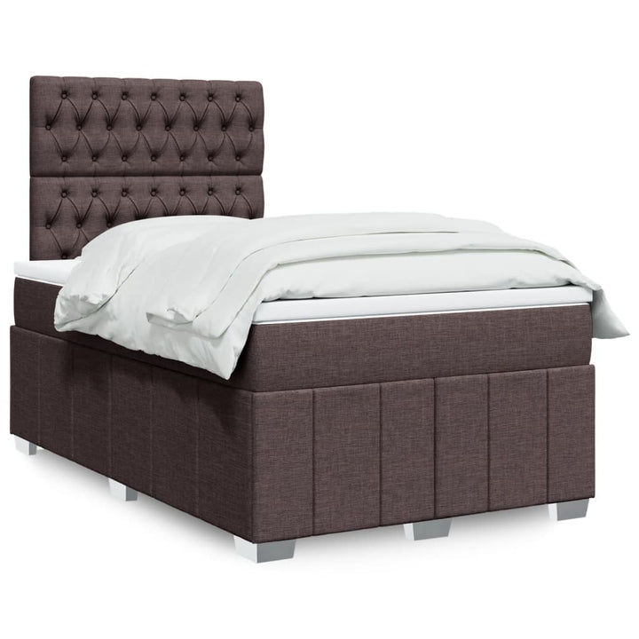 Sommier À Lattes De Lit Avec Matelas Marron Foncé