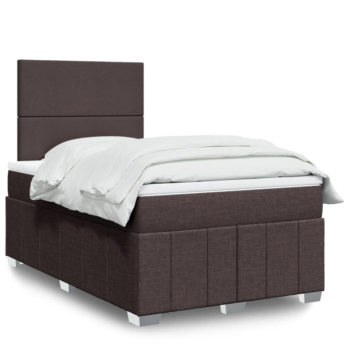 Sommier À Lattes De Lit Avec Matelas Marron Foncé